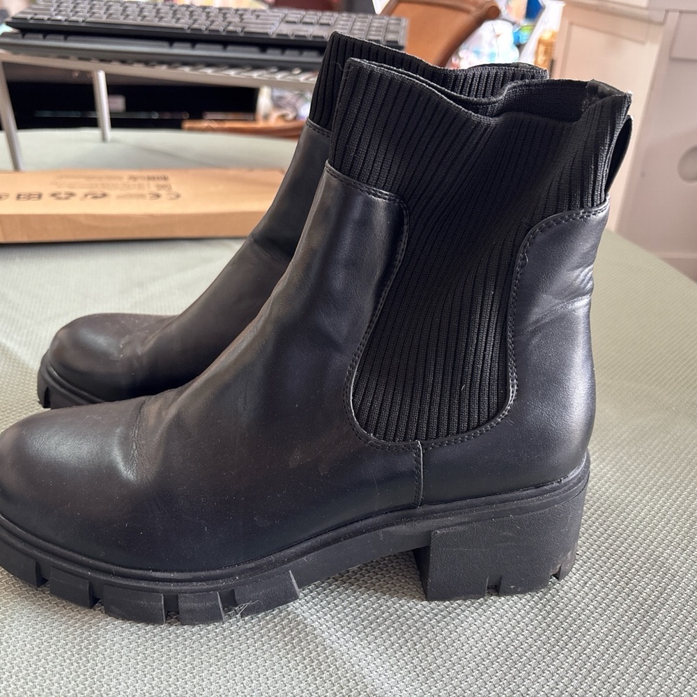 Sleek Black Combat Boots